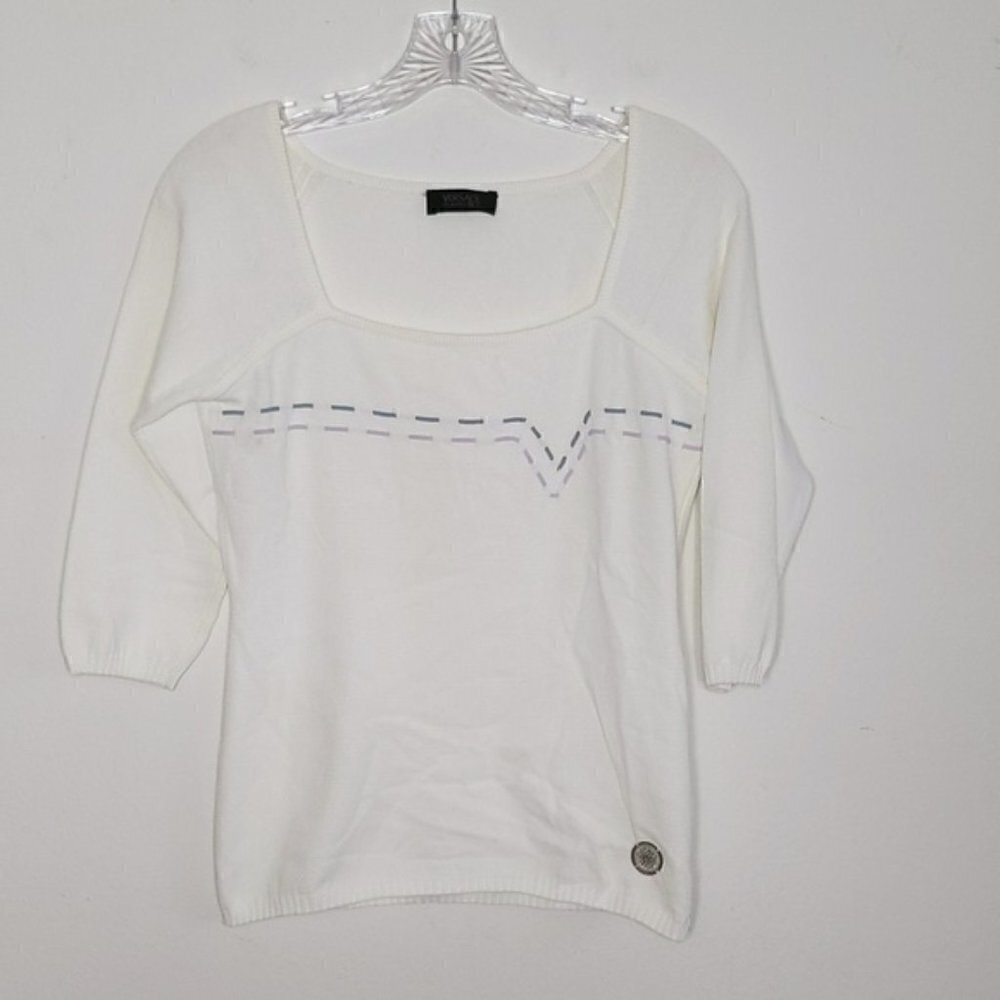 Versace 34 Sleeve Square Neck Shirt